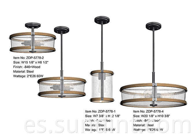 5778 Wood Living Room Light